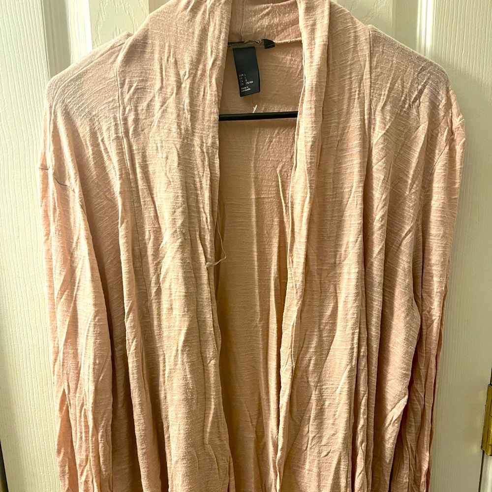 H&M light pink cardigan